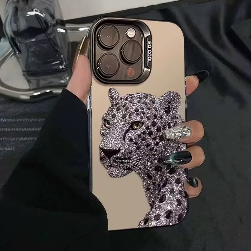 Apple Iphone 15 Pro Max - เคสโทรศัพท์ IMD ลายโฮโลแกรมสีเงิน สำหรับ iPhone 18