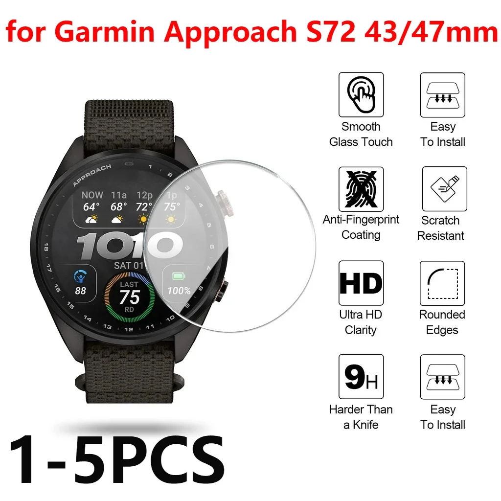 Matte Anti Glare Screen - 1-5 ชิ้น ฟิล์มกระจกนิรภัย HD สำหรับสมาร์ทวอทช์ Garmin